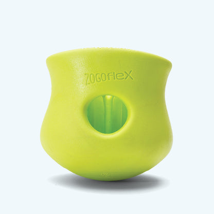 Small West Paw Toppl dog enrichment toy in use