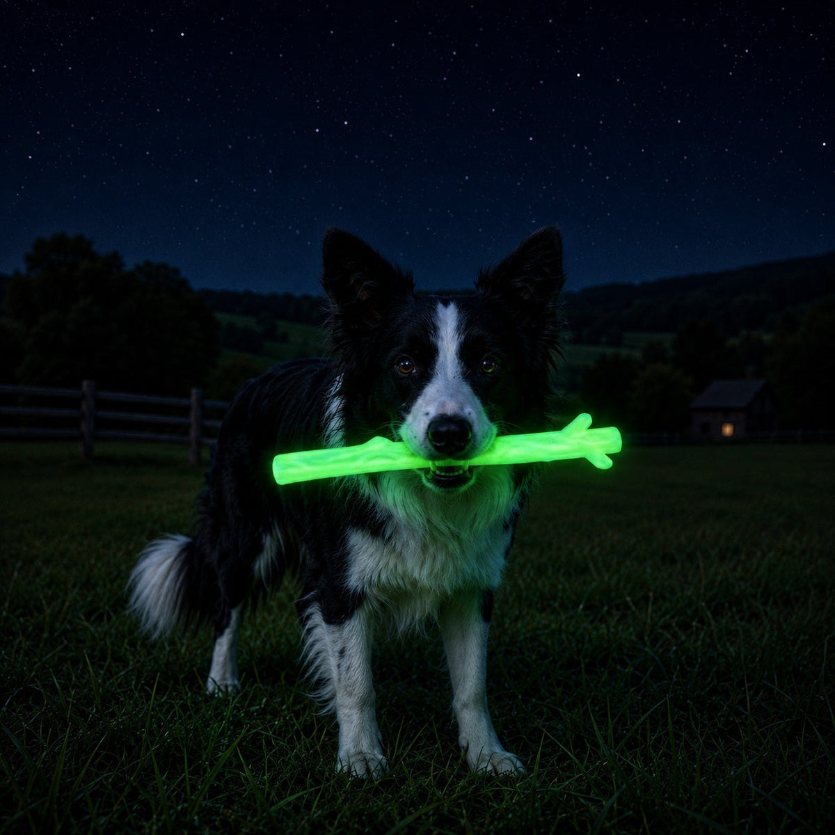 Glow-in-the-Dark Nylon Chew Stick detail view