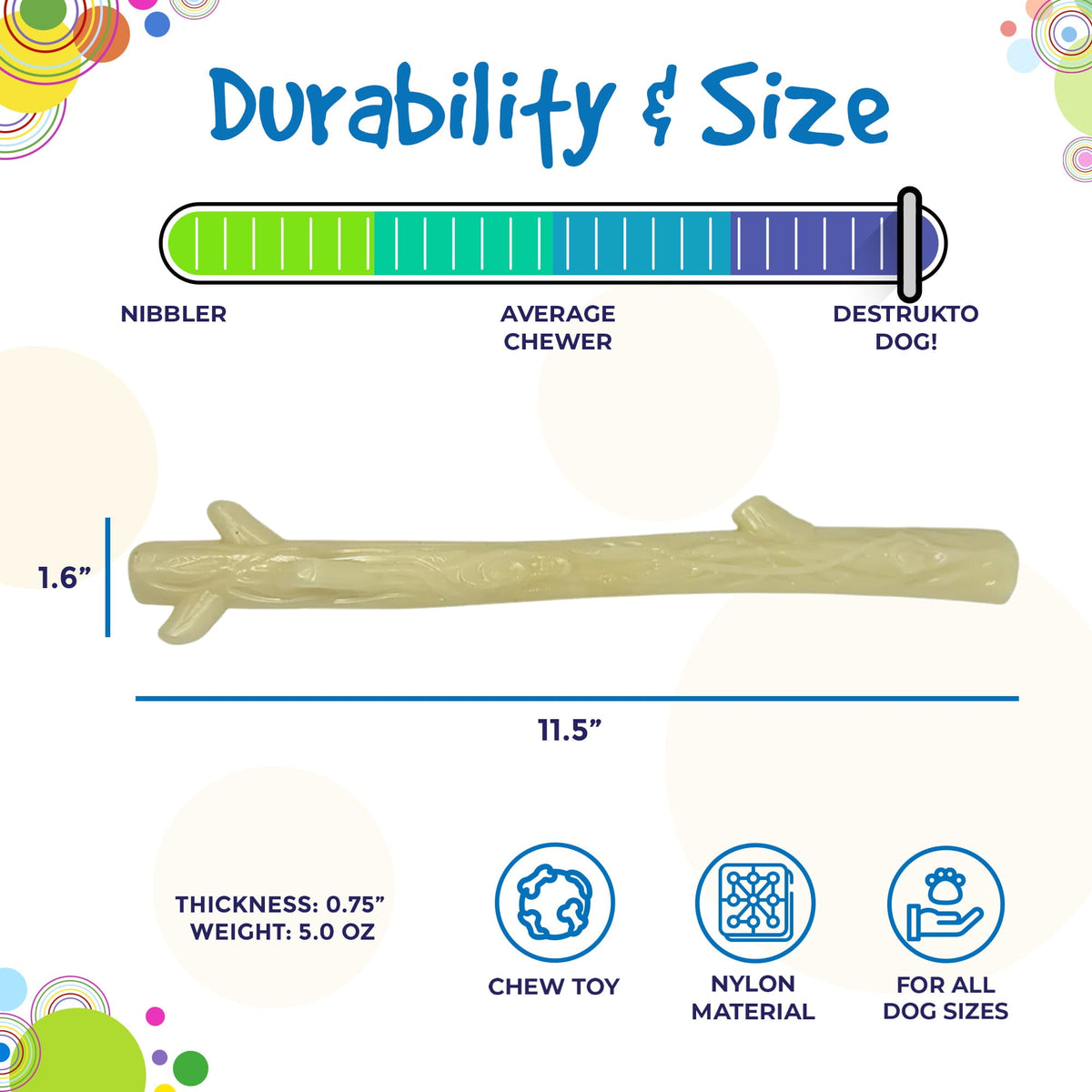 Glow-in-the-Dark Nylon Chew Stick alternate view 4