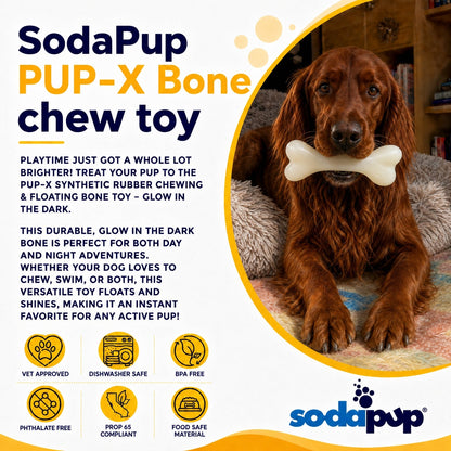 PUP-X Glow-in-the-Dark Rubber Bone alternate view