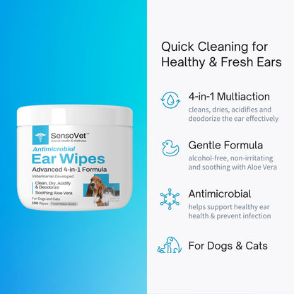 Additional view of Ear Wipes for Dogs & Cats - 100 Wipes