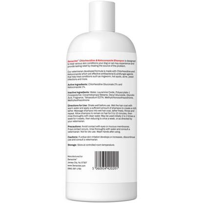 Chlorhexidine & Ketoconazole Shampoo for Dogs & Cats - 12 oz by SensoVet - product detail image 5