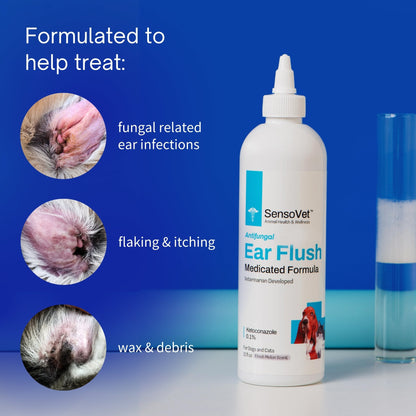 Ketoconazole Medicated Ear Flush for Dogs & Cats - 8 oz product detail 3