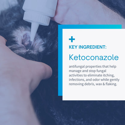 Ketoconazole Medicated Ear Flush for Dogs & Cats - 8 oz product detail 4