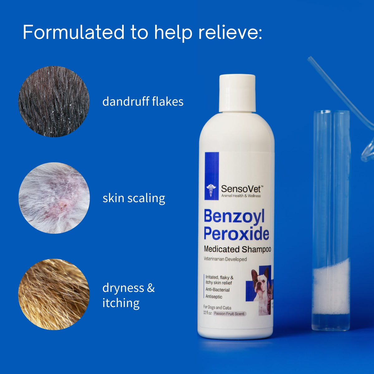 Benzoyl Peroxide Shampoo for Dogs & Cats - 12 oz product detail 3
