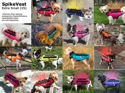 SpikeVest Protective Dog Vest X-Small fit examples