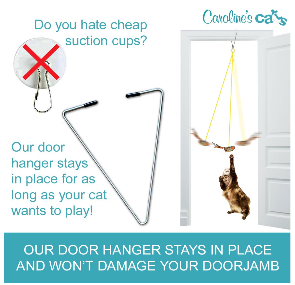 Plush Chirping Bird Cat Toy with Doorway Hanger product detail 2