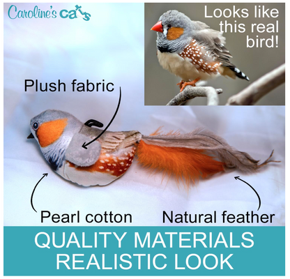 Plush Chirping Bird Cat Toy with Doorway Hanger product detail 5