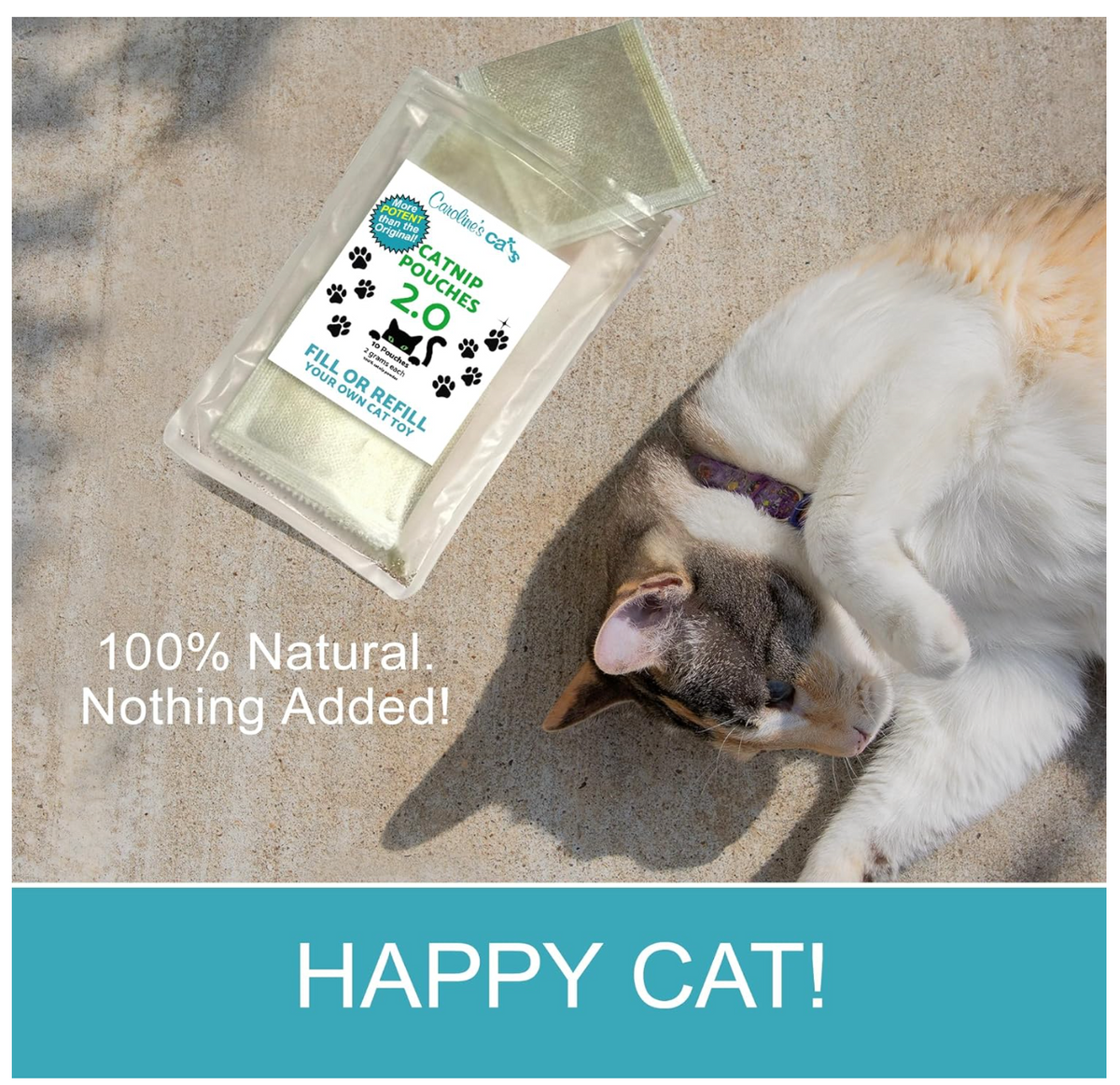 Organic Catnip Refill Packets for Cat Toys - 10 Pack product information graphic 6