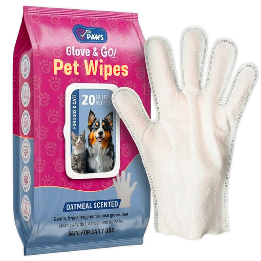 "Glove & Go!" - Glove Grooming Wipes for Dogs & Cats