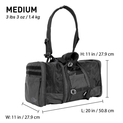 Sky Pack Medium carrier dimensions graphic: 20 x 11 x 11 inches.