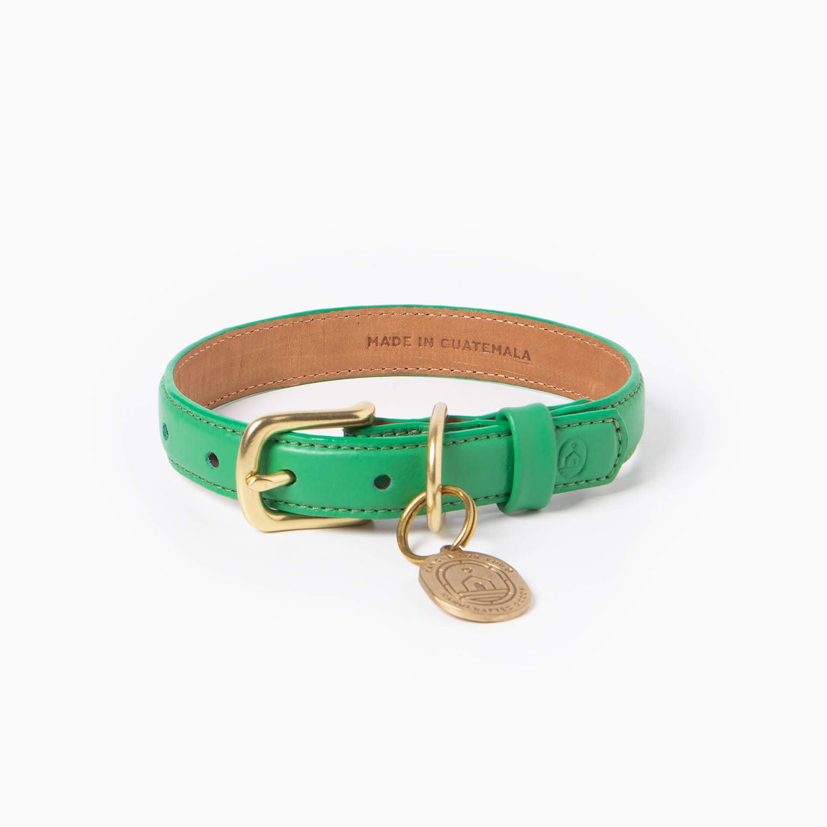Ramona For You Spring Collar in emerald-green leather