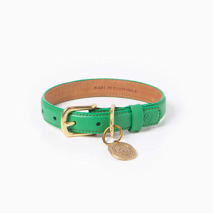 Ramona For You Spring Collar in emerald-green leather