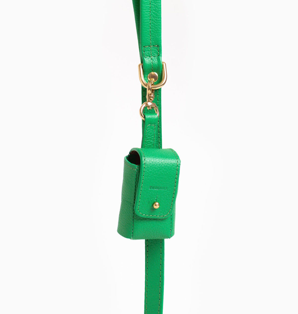 Spring Waste Bag Pouch attached for a dog walk