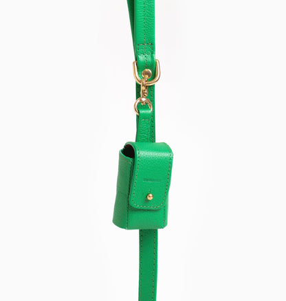 Spring Waste Bag Pouch attached for a dog walk