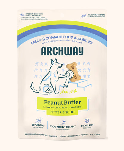 Archway Peanut Butter & Cricket Better Biscuit dog treats