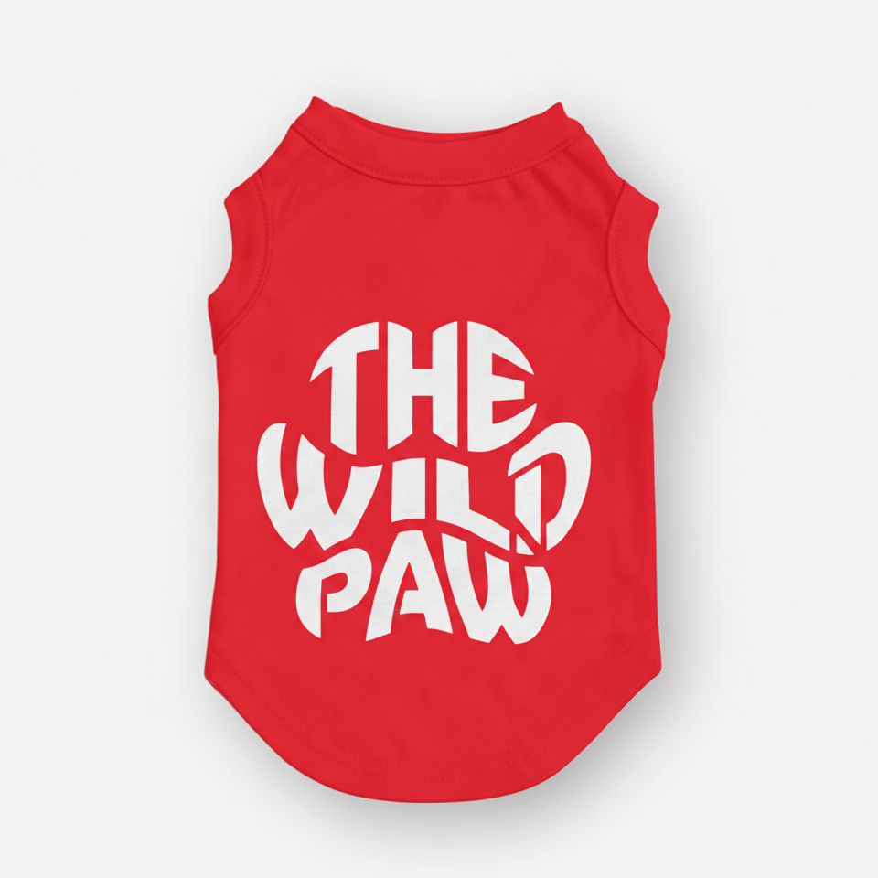 Back view of Ridge Runner Tank - Red by The Wild Paw