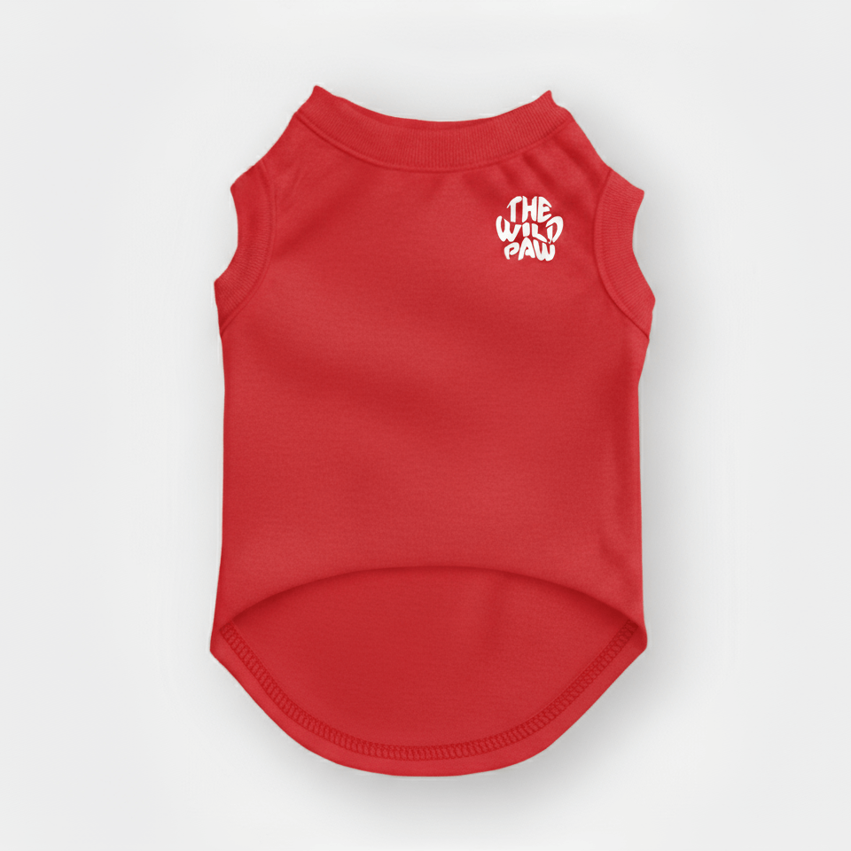 Front view of Ridge Runner Tank - Red by The Wild Paw