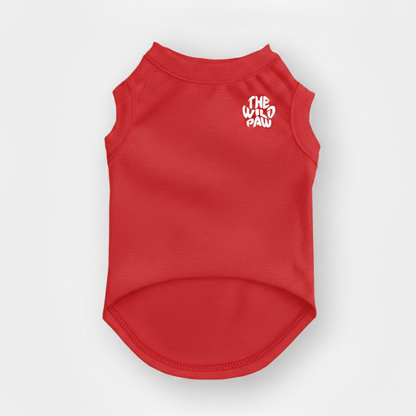 Front view of Ridge Runner Tank - Red by The Wild Paw