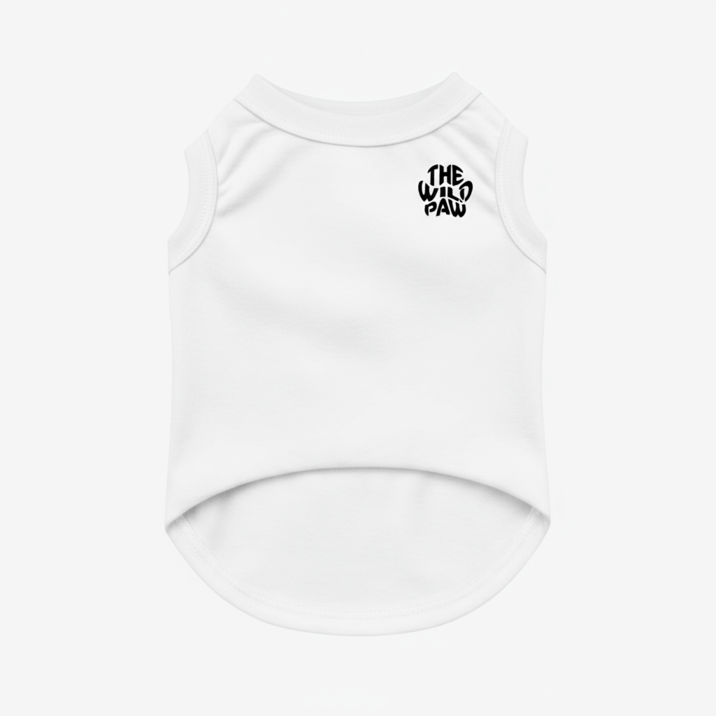 Front view of Ridge Runner Tank - White by The Wild Paw