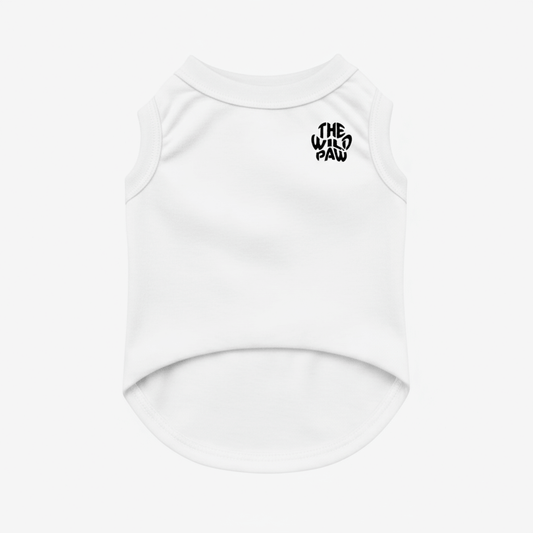 Front view of Ridge Runner Tank - White by The Wild Paw