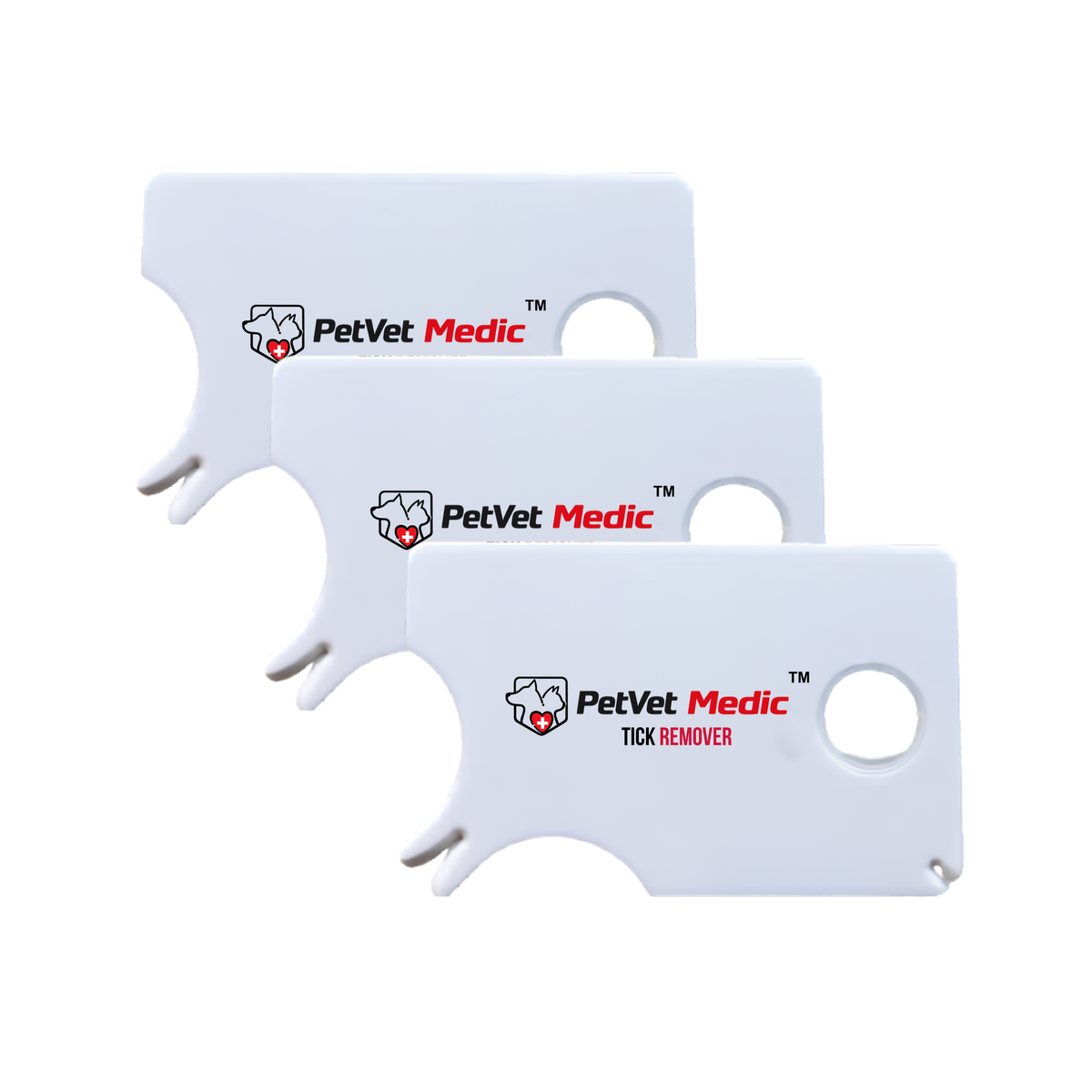 PetVet Medic® Tick Remover Card - 3 Pack tick-removal detail