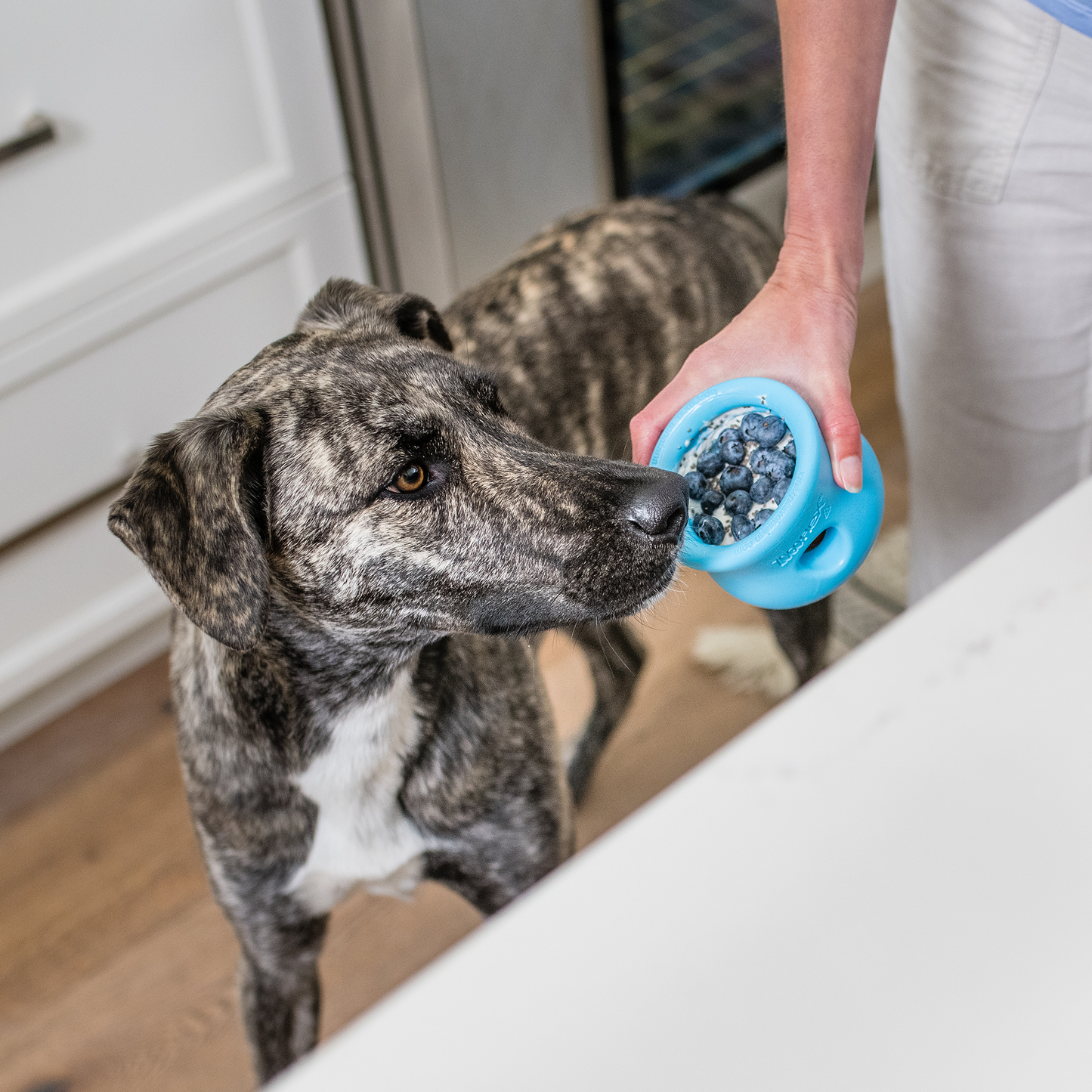 Additional view of the West Paw Toppl dog enrichment toy