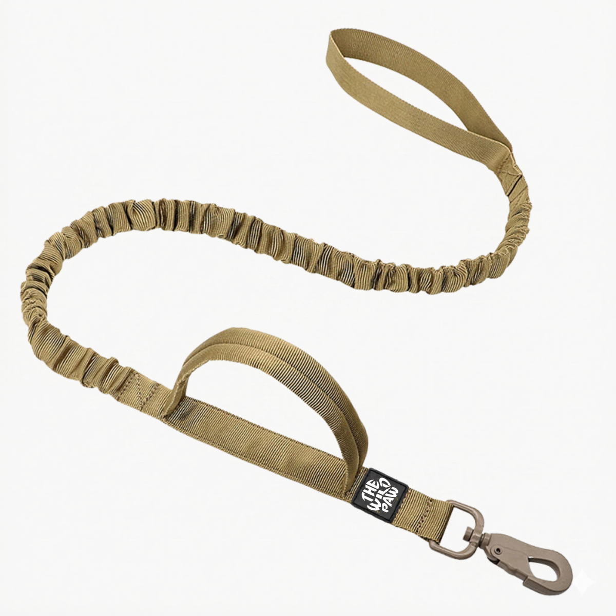 Camel Rover Tactical dog leash with rugged metal clip