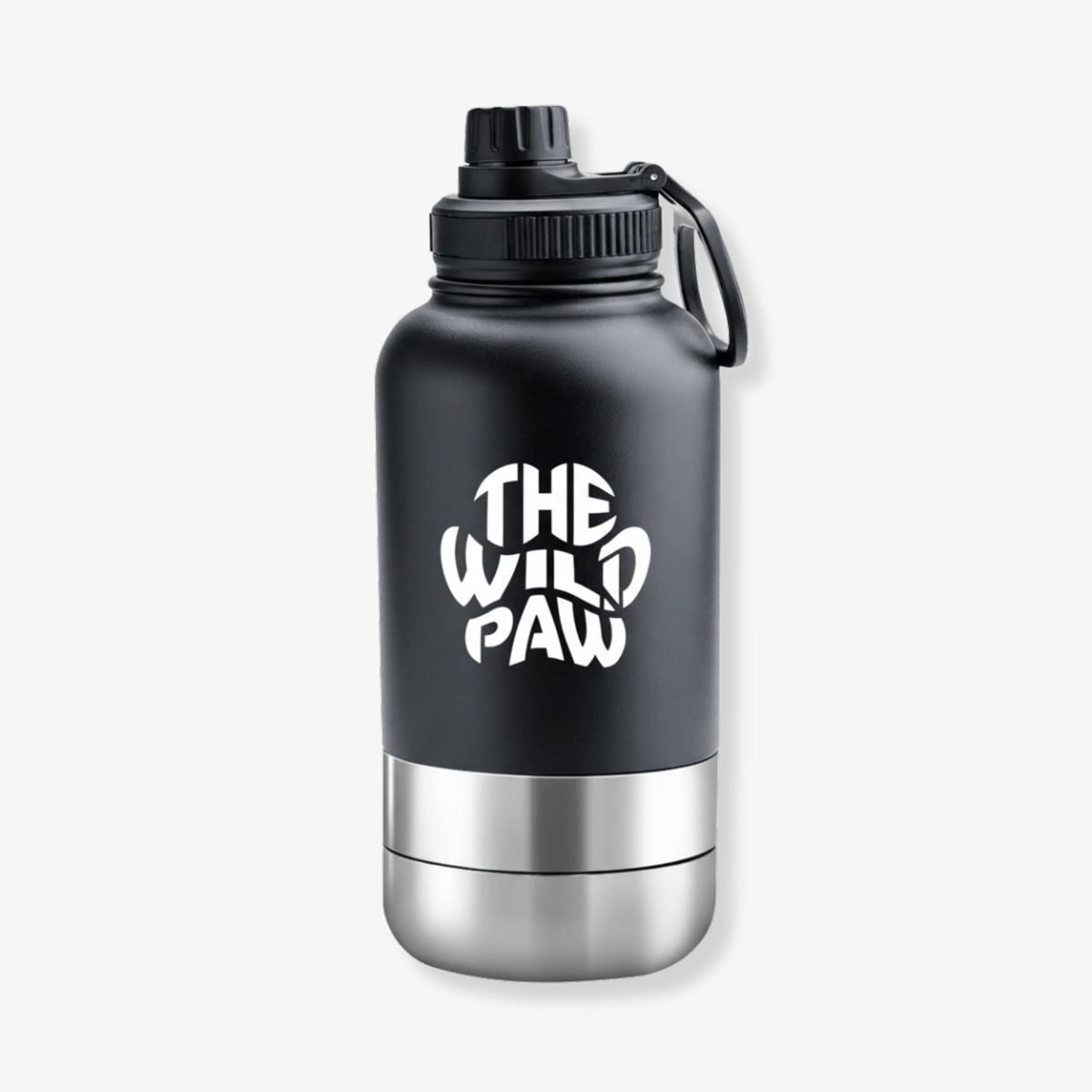 Primary product view of WildSip 3-in-1 Hydro Flask - Black by The Wild Paw
