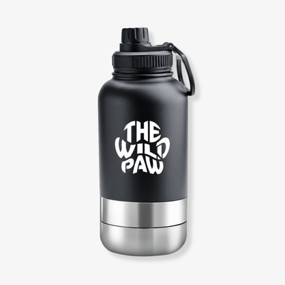 Primary product view of WildSip 3-in-1 Hydro Flask - Black by The Wild Paw