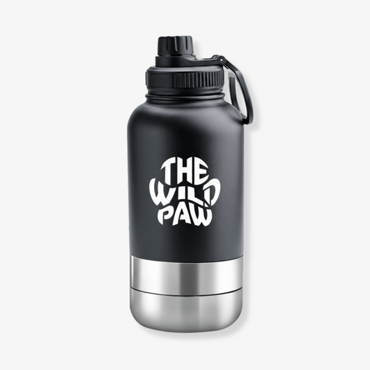 Vista principal de WildSip 3-en-1 Hydro Flask - Negro de The Wild Paw