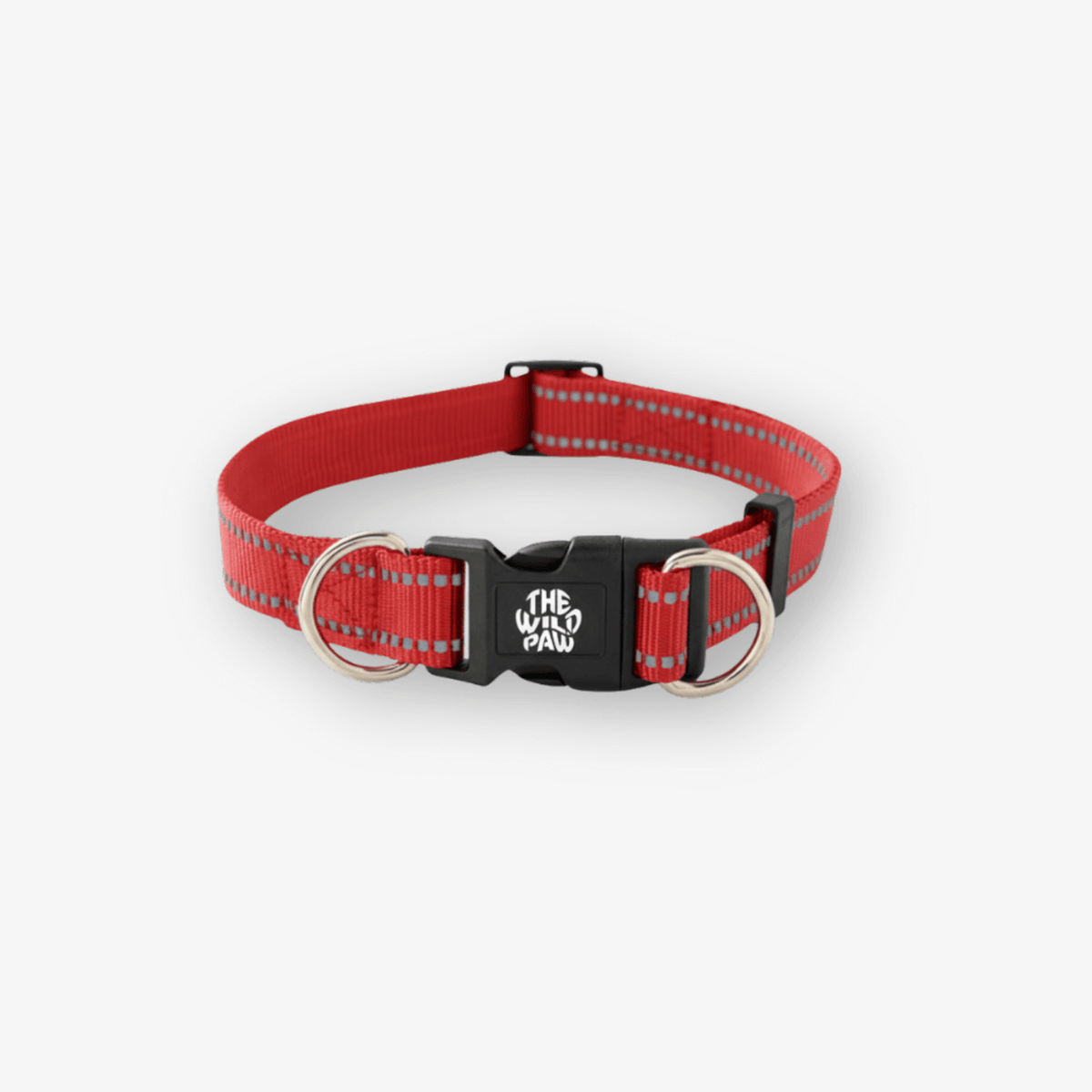 Collar reflectante Surge rojo con hebilla negra