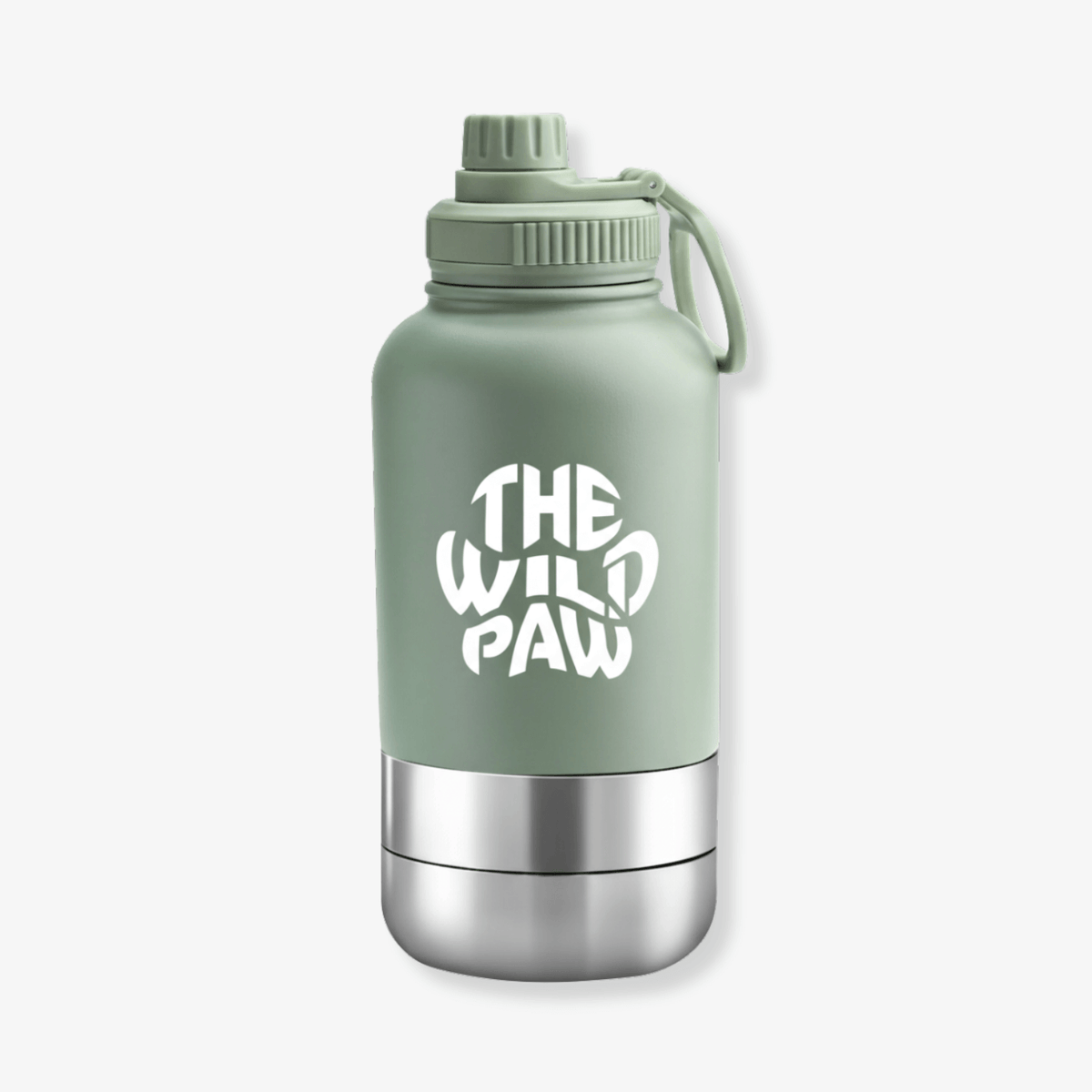 Primary product view of WildSip 3-in-1 Hydro Flask - Green by The Wild Paw