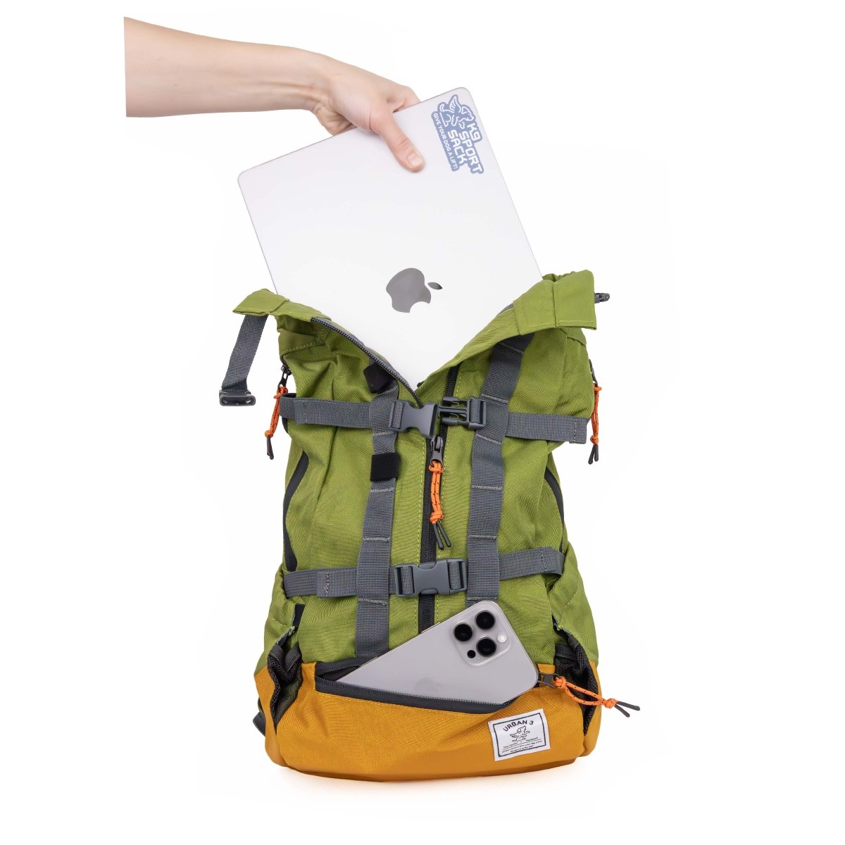 Additional view of the Leafy Green K9 Sport Sack Urban 3 dog carrier backpack