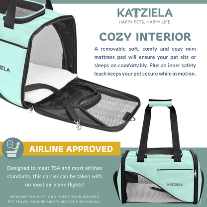 Safari Sleeper Pet Carrier product information graphic
