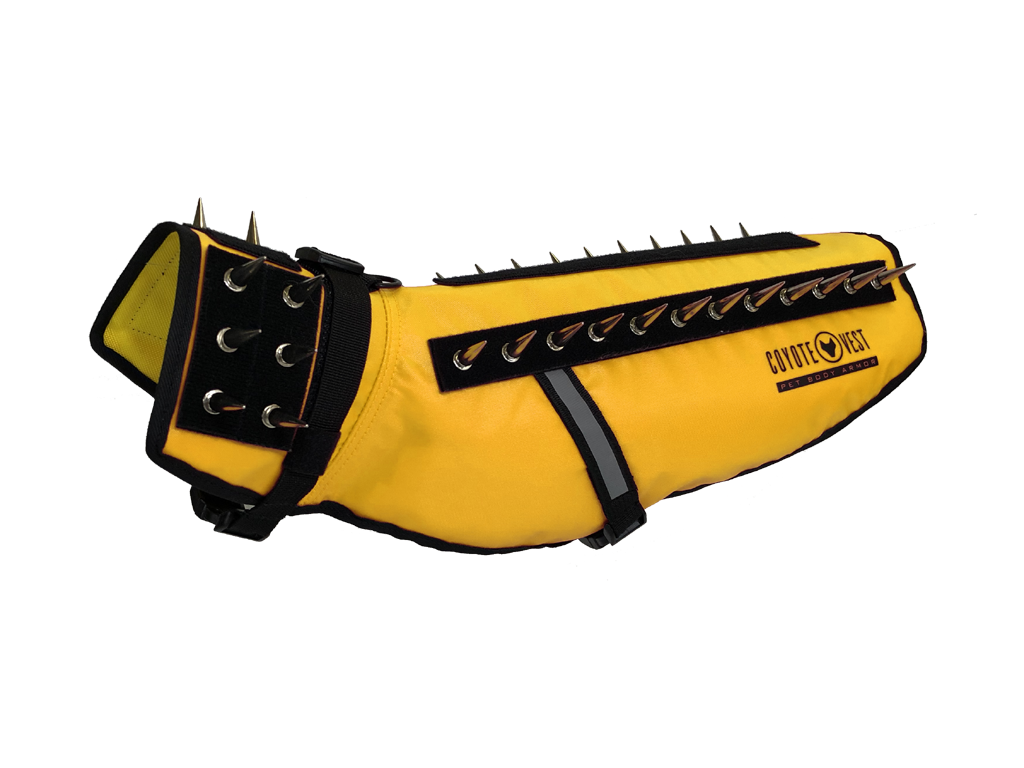 CoyoteVest Protective Dog Vest yellow color view
