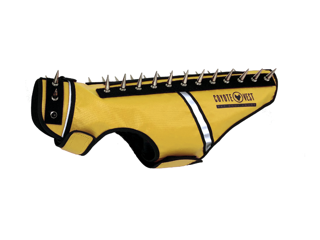 SpikeVest Protective Dog Vest yellow view