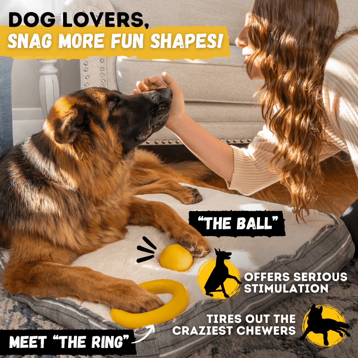 Monster K9 Launch Disc rubber dog toy information image