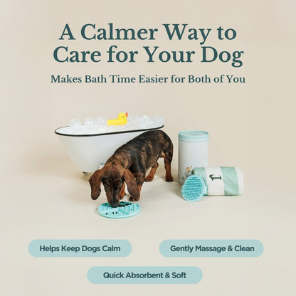 Lifestyle view of Bath Kit for Dogs – Grooming Set in use