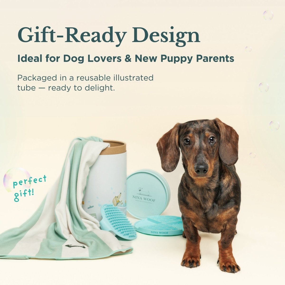 Lifestyle view of Bath Kit for Dogs – Grooming Set in use — view 5