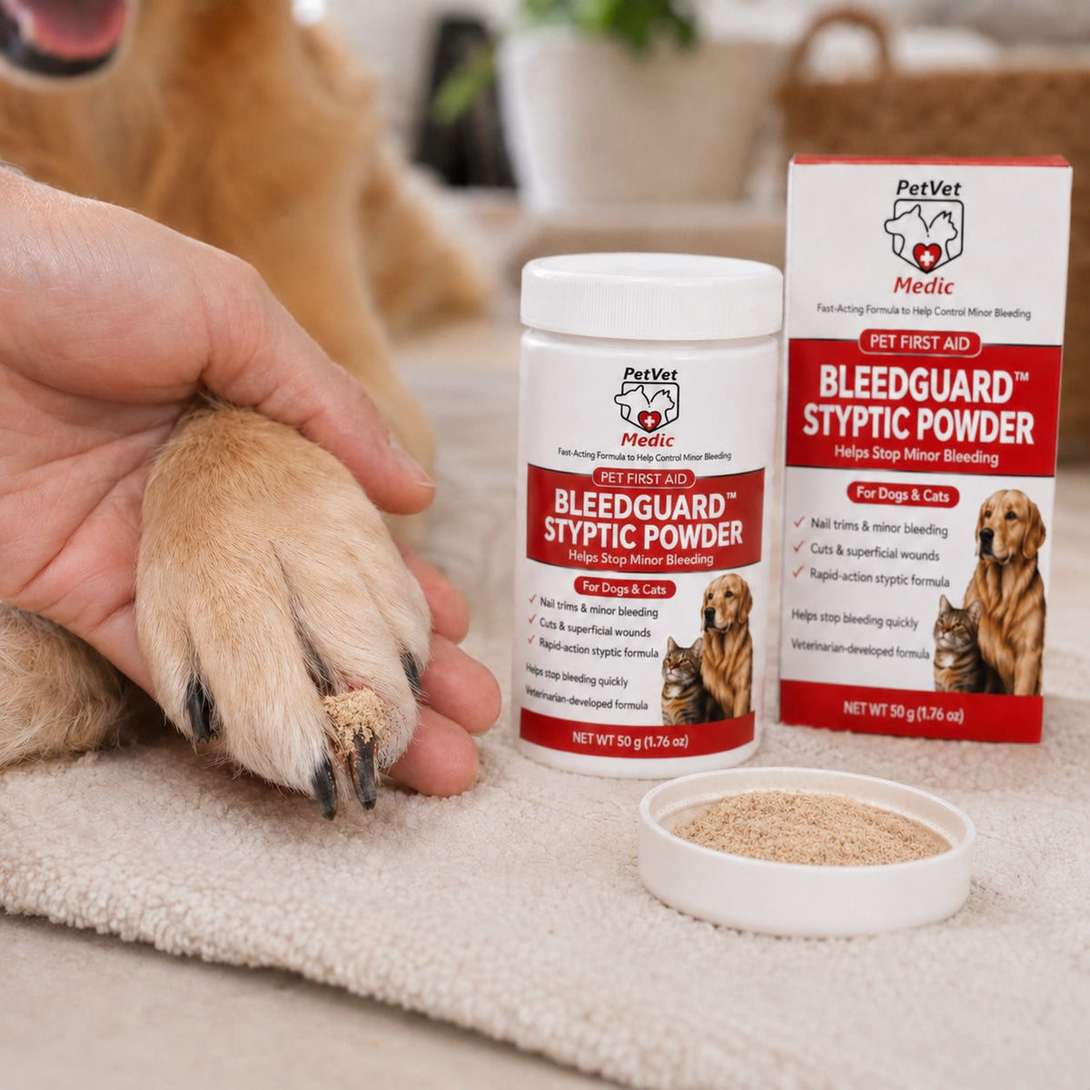 Imagen de características de BleedGuard™ Polvo hemostático - 1.76 oz, 2 de 7