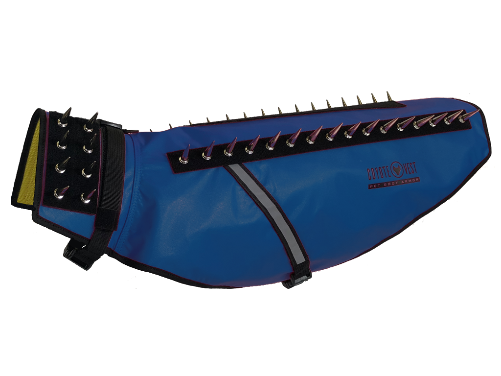 CoyoteVest Protective Dog Vest blue color view