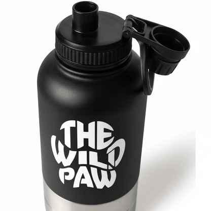 Close-up detail of WildSip 3-in-1 Hydro Flask - Black