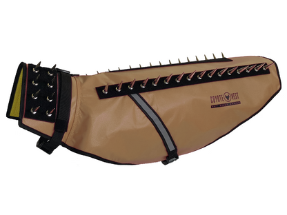 CoyoteVest Protective Dog Vest brown color view