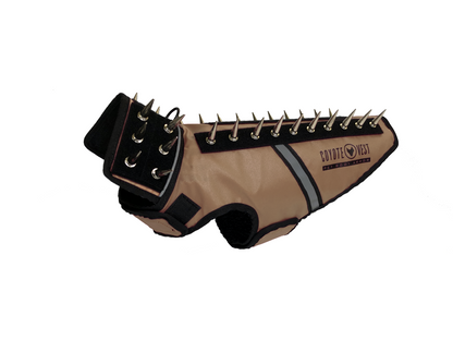 SpikeVest Protective Dog Vest brown view