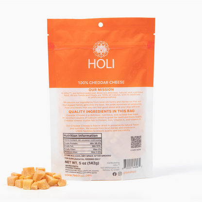 Freeze-Dried Cheddar Cheese Dog Treats back view