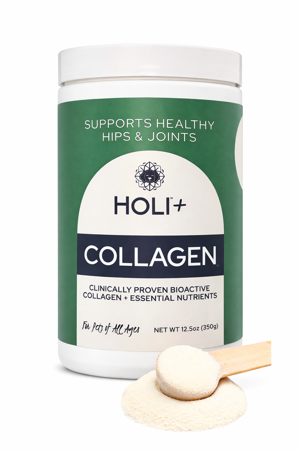 HOLI+ Collagen container with powder scoop