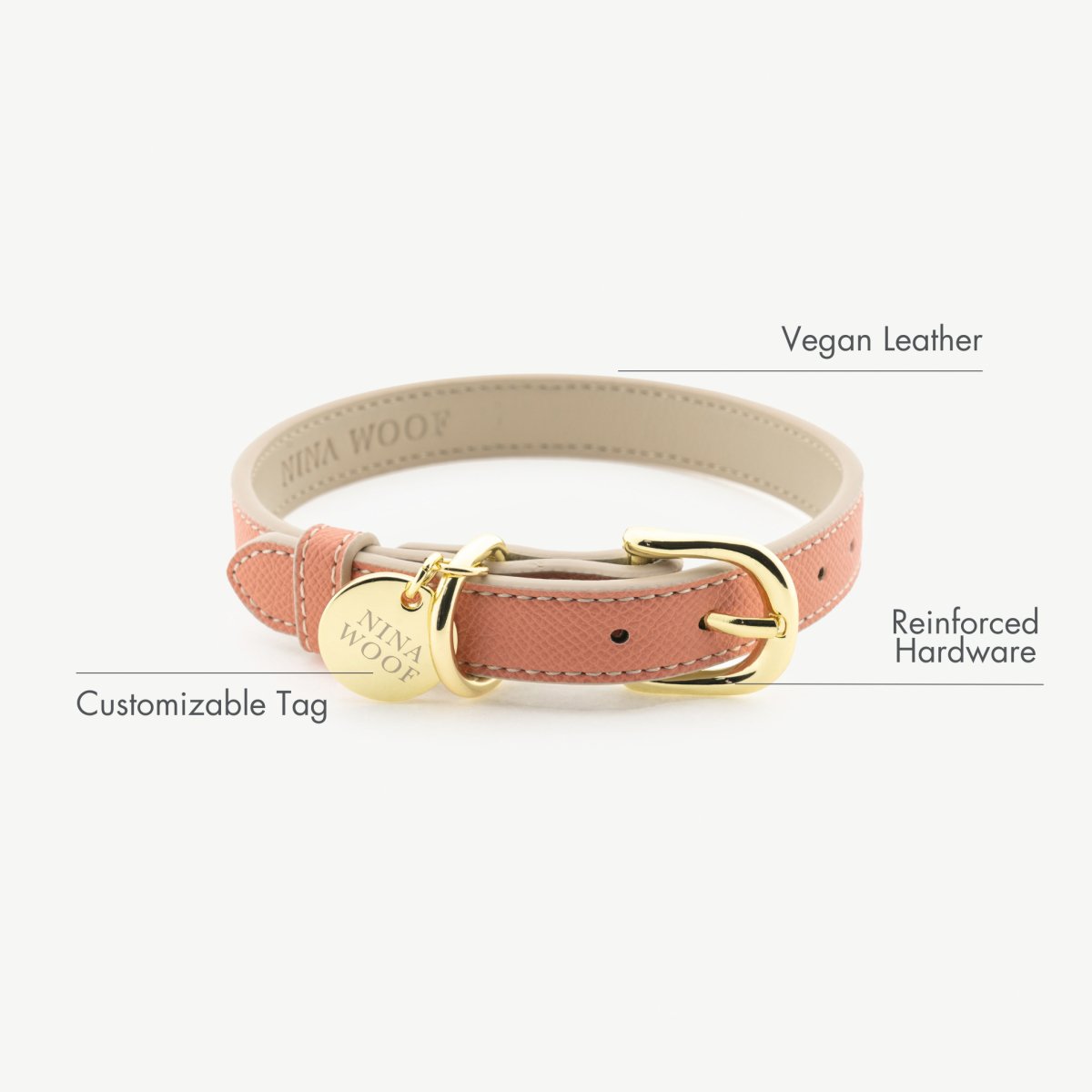 Nina Woof Rio Vegan Leather Dog Collar - additional product image 2