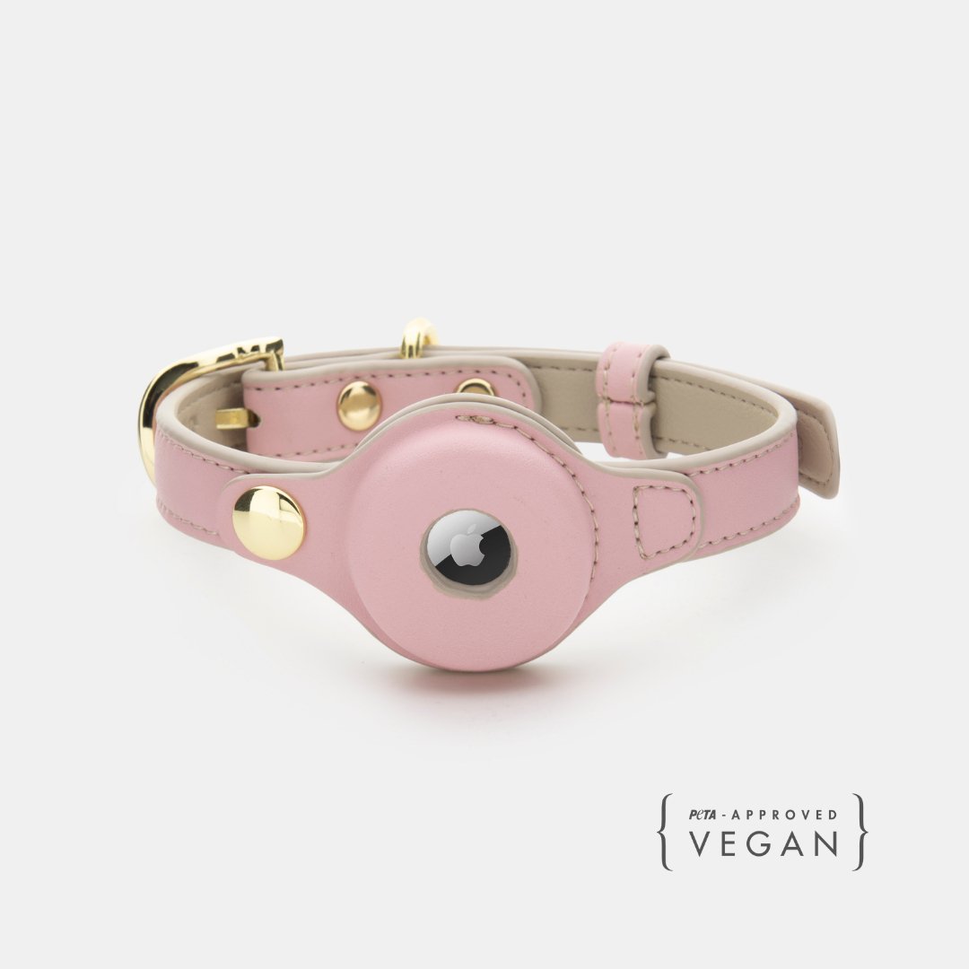 Vegan Leather Collar - Cupertino - AirTag Enabled