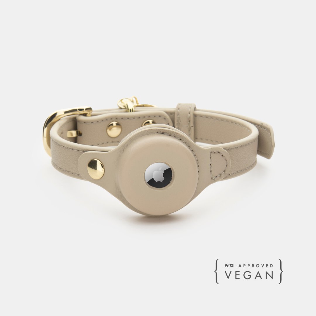 Vegan Leather Collar - Cupertino - AirTag Enabled